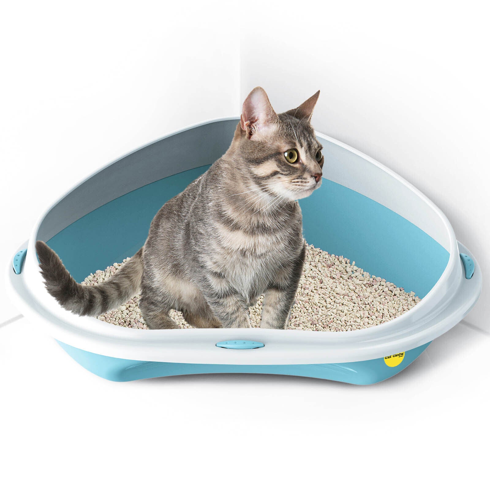 Cat Corner Litter Tray Large or Jumbo Rim Pet Open Toilet Pan Box Cat Centre®